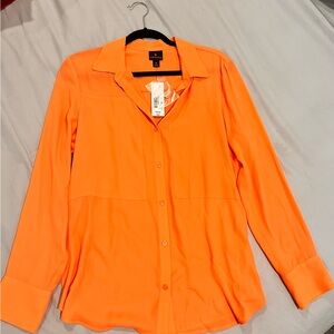 NWT Peach Button-Up blouse